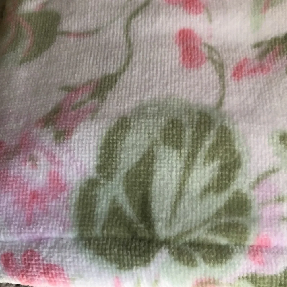Laura Ashley Pink and Green Floral Hand Towels